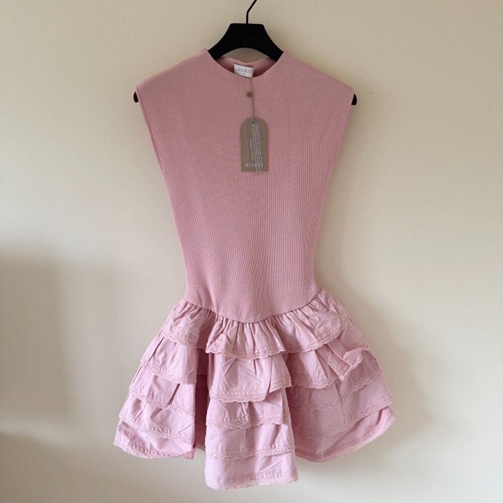 MESHKI-Maeve Ruffle Knit Mini Dress